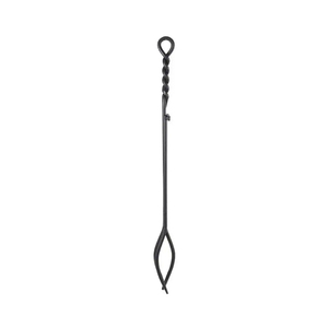 Pique à feu en métal torsadé noir pour foyer extérieur et jardin - Product Image 1