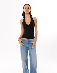 Débardeur court ajustable Lism pour femme, imprimé personnalisé, couleur unie, double doublure, col rond, sans manches, été - Product Image 2