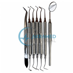 Kit Premium de 7 Piezas para Restauración Dental con Composite, Instrumentos de Acero Inoxidable para Colocación Anterior y Posterior con Espejo - Product Image 1