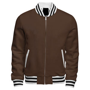 Nuevas chaquetas universitarias de cuello levantado a la moda para hombres y mujeres, ropa informal de diseño personalizado con logotipo frontal para béisbol universitario Letterman - Product Image 1