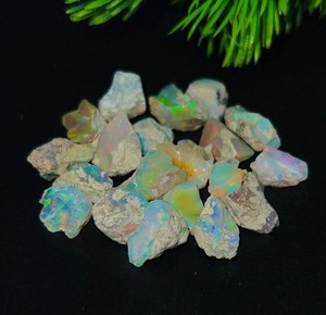 Opal <b>Raw</b> Welo Fire Opal Rough Ethiopian Natural Gemstone Multicolor <b>Crystal</b> For Jewelry Making Bulk Supply Stone - Product Image 1