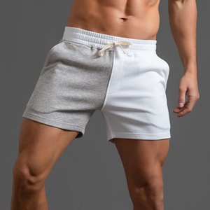 2026 <b>Men</b> Gym <b>Short</b> Cotton <b>Shorts</b> Solid Drawstring Waist Casual <b>Short</b> With Pockets Breathable Knitted Fabric Summer Custom Logo - Product Image 6