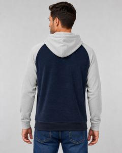 2026 Spring New High Quality Men's Slim Fit Yarn Dyed Custom Logo Casual <b>Hoodie</b> with <b>Polyester</b>/Cotton Fleece - Product Image 3