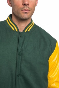 OEM Custom Manufacturer's <b>Men's</b> College Varsity <b>Jacket</b> Woolen Embroidered Wool Patches Leather Sleeves Baseball Letterman Style - Product Image 6