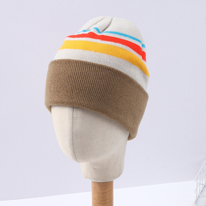 wholesale custom printed logo super quality 100% <b>wool</b> winter <b>beanie</b> hat breathable - Product Image 1