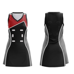 <b>Custom</b> Logo Full Color Heat-Transfer Printed Anti-Bacterial Unisex Sleeveless Elastic Waist Netball Uniforms/<b>Dresses</b>/Bibs - Product Image 1