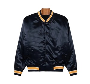 Custom Satin Varsity <b>Jacket</b> OEM Embroidered <b>Baseball</b> <b>Jacket</b> Unisex Bomber <b>Jacket</b> Private Label Streetwear Coat - Product Image 3