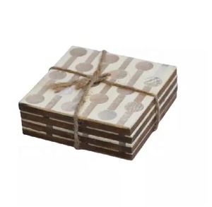 Kitchen Accessories Wooden Printed Design <b>Table</b> Decorative Square Tea Coaster Unique Design Tea Serving Platter <b>Mats</b> Pads - Product Image 4