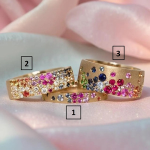 สายคาดครึ่งลายหินสีสวยงามพร้อมชุดฟลัชประดับเพชร CZ สำหรับงานแต่งงานจำลองทำจากผ้าซาตินสายคาดสไตล์ซิการ์ - Product Image 1