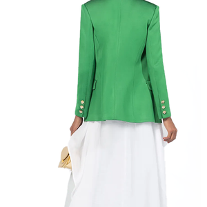 Custom Greek Logo <b>Green</b> Women <b>Blazer</b> Long Sleeve Office Wear Business Suit Set Sorority Jacket OEM ODM Manufacturer Wholesale - Product Image 3