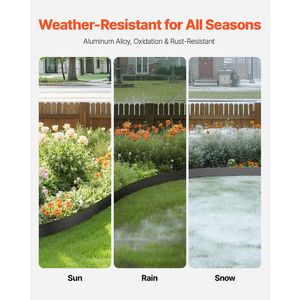 10 Confezioni di Bordature per Giardino in Lega di Alluminio da 60 Pollici, Resistenti alla Ruggine, Pieghevoli, per Paesaggistica, Forniture Robuste - Product Image 2