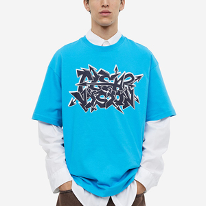 Men Women Oversized Blank Polyester/Cotton Ringer <b>Tee</b> T-Shirt High Quality Made Casual Wear - Product Image 4