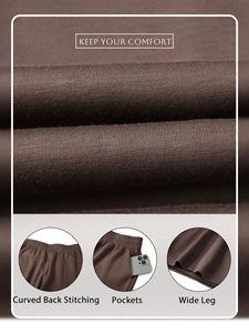 Pantalones Holgados con Cordón para Mujer, de Algodón y Poliéster, de Pierna Ancha, Corte Holgado, Deportivos, para Exteriores, Rectos, con Múltiples Bolsillos - Product Image 4