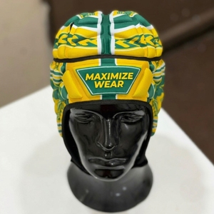 Protector de Cabeza para Rugby y Fútbol Americano, Casco Protector con Visera Transparente, 7 Ventilaciones, Tela Acolchada de Poliéster, Logotipo Personalizado, Casco Deportivo de Entrenamiento - Product Image 1