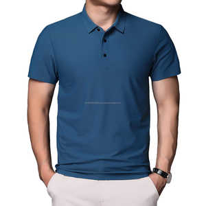 T-shirt personnalisé nouveau style été hommes t-shirt sans couture à manches courtes polyester coupe ajustée chemise de golf hommes - Product Image 1