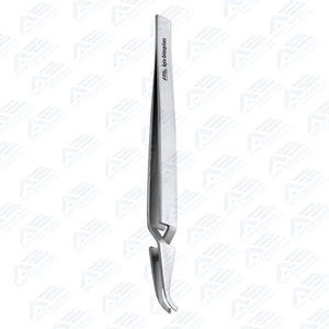 Direct Bond Bracket Holder Tweezer Ce <b>Dental</b> <b>Equipments</b> Stainless Steel Instruments Serrated Bracket Self Holder 14 Cm Curved - Product Image 2