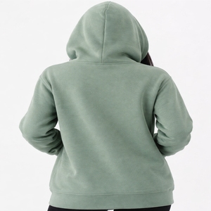 Women Plain full Zipper Hoodie Comfortable fabric Cotton <b>Fleece</b> Hooded <b>Jacket</b> With Front Pockets Hoodie for Women - Product Image 2