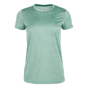 Camiseta de Manga Corta para Mujer, Cuello Redondo, Color Verde Menta, Corte Regular, Color Sólido, Secado Rápido, Tejido de Punto, 100% Algodón, Ecológica, Anti-UV - Product Image 1
