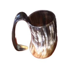 Última llegada beber taza de cuerno natural artesanías decorativas jarras de cerveza y jarra precio barato logotipo personalizado impresión vikingo cuerno - Product Image 1