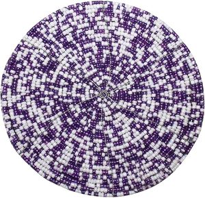 Purple Bohemian <b>Round</b> Fabric <b>Placemat</b> 400 Mm Non Slip Design - Product Image 5