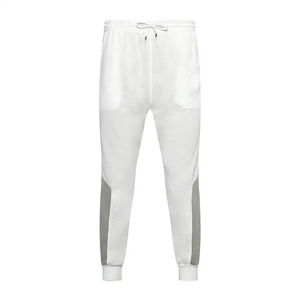 <b>Men's</b> <b>White</b> Hooded Zip-Up Tracksuit <b>Jacket</b> Gray Color Blocking Full Sleeve Casual Wear Winter Style Comfortable 100% Cotton - Product Image 5