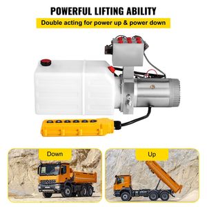 Pompe hydraulique électrique à double action de 6 quarts/1,5 gallon, 12 V CC, avec pression de décharge maximale de 3200 PSI pour remorques à benne basculante - Product Image 3