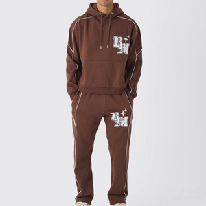 Conjunto Deportivo Oversize de Alta Calidad OEM, Sudadera Lisa, Pantalón Deportivo, Ropa Deportiva de Felpa, Ropa Deportiva de Algodón para Hombre - Product Image 1