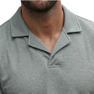 Camiseta de Hombre de Color Sólido, Transpirable, de Tela Jersey, Manga Corta, Tejida, Informal, para Verano, con Serigrafía Personalizada en la Espalda - Product Image 5
