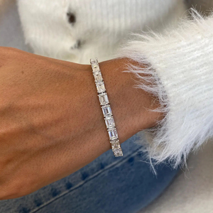 Round Cut Lab Grown Diamond Tennis Bracelet IGI Certified 10K 14K 18K Yellow White <b>Rose</b> <b>Gold</b> Luxury Wedding Jewelry Gift - Product Image 4
