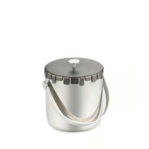 Seau à glace en acier inoxydable avec couvercle et poignée, double paroi isolée, refroidisseur à vin en métal, porte-glaçons pour hôtel et bar - Product Image 1