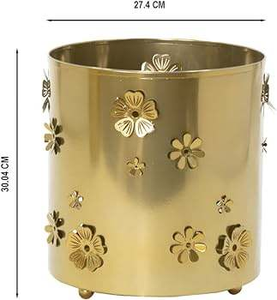 Juego de Macetas de Metal Dorado con Diseño Personalizado, Macetas Modernas con Brillo Dorado para Interiores y Exteriores a Precio de Mayoreo - Product Image 5