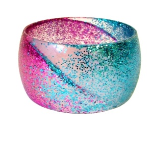 OUTFIT joyería resina acrílico pulsera brazalete exagerado deslumbrante Multicolor ancho Irregular cuadrado acrílico pulseras mujeres - Product Image 5