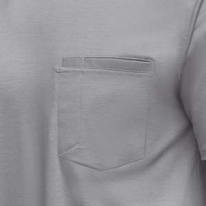 T-shirt de travail personnalisé pour homme, manches courtes, poche, rouge - Product Image 4