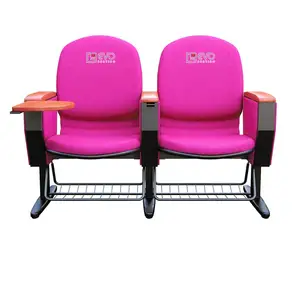 礼堂椅子EVO3301MB制造商定制带写字板座椅实木折叠剧院椅子会议