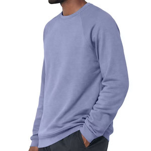 Sweat-shirt à col rond en polaire pour homme, confortable pour l'hiver, en coton mélangé épais et lourd, uni, à manches longues, décontracté - Product Image 6