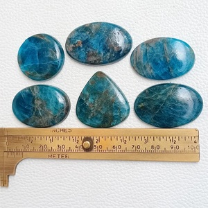Apatite bleue naturelle - Cabochon pour bagues, pendentifs, boucles d'oreilles, enroulement de fil, bijoux en macramé - Product Image 3