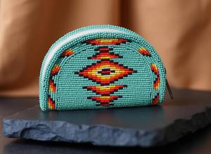 Pochette perlée pour emballage, pochette à monnaie écologique, portefeuille ethnique perlé, pochette de festival perlée, pochette perlée tendance, perle - Product Image 2