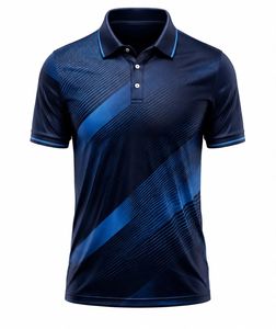 Chemise décontractée à manches courtes pour homme, respirante, séchage rapide, en polyester/coton tricoté 220g - Product Image 2