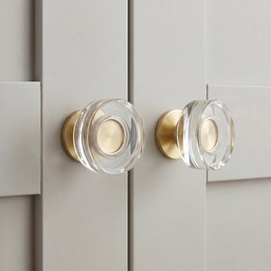 Boutons de tiroir et poignées de porte décoratifs en verre multicolore faits à la main en forme de tournesol pour armoires et commodes, quincaillerie en gros - Product Image 1