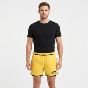 Shorts de sport décontractés écologiques pour hommes en polyester et élasthanne, séchage rapide, respirants, taille élastique, coupe ample pour l'été - Product Image 4