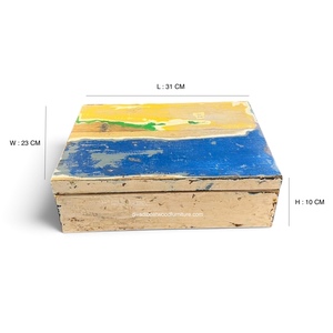 Boîte de rangement rectangulaire en bois artisanale, finition naturelle vibrante, organisateur de bijoux, boîtes de rangement décoratives, vente en gros OEM ODM - Product Image 1