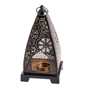 Best Quality Black & <b>Gold</b> Finished Handmade <b>Lantern</b> With Handle For Hanging Indoor and Outdoor Metal <b>Lanterns</b> Handmade - Product Image 1