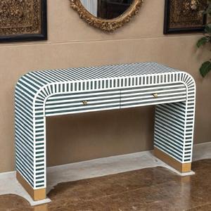 Cajón con Incrustaciones de Hueso de ILAHI, Diseño Moderno con Detalles de Ágata, Mueble Portátil para el Hogar - Product Image 4