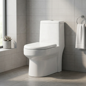 Ensemble WC monobloc en céramique avec siphon, anti-odeur, anti-gel, anti-fissuration, à poser au sol, pour salle de bain, vente en gros - Product Image 2