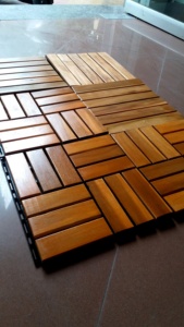 Baldosas de Madera de Acacia - Baldosas Modernas de 12 mm para Pisos Lisos de Cocina, Sala de Estar, Jardín y Balcón - Product Image 3