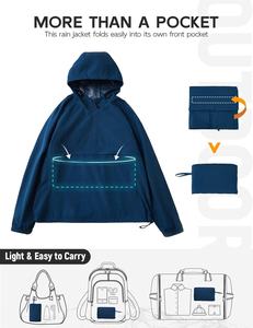 Chaqueta Cortavientos Personalizable para Mujer, Impermeable, Lisa, para Actividades al Aire Libre - Product Image 3