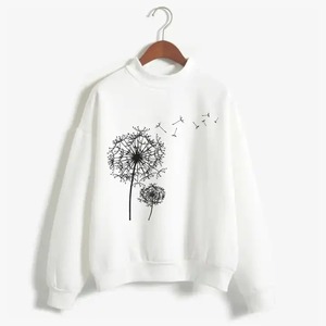เสื้อฮู้ดดี้โอเวอร์ไซส์ทรงหลวมพิมพ์ลายตัวอักษรโลโก้ใหญ่ด้านหน้า แขนยาว ผ้าฟลีซคอตตอน 100% สำหรับผู้หญิง - Product Image 4
