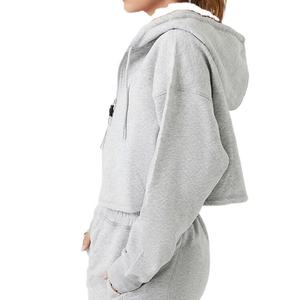 Conjunto Deportivo de Invierno para Mujer, Ecológico, Sudadera Corta con Capucha, Ropa Casual para Gimnasio, Sudadera con Capucha de Manga Larga, Ropa Deportiva - Product Image 4