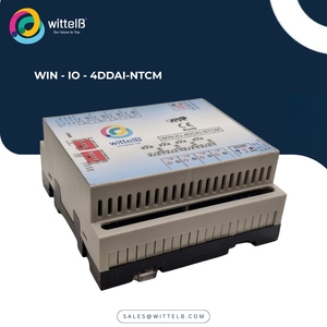 โมดูล AUGMATIC TECHNOLOGIES IO (รุ่น WIN-IO-4DDAI-NTCM) อินพุตแบบอะนาล็อก 4 ช่อง (NTC) อินพุตแบบดิจิตอล 4 ช่อง เอาต์พุตแบบดิจิตอล 4 พอร์ต รองรับ Modbus RTU - Product Image 1
