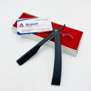 Maquinilla de afeitar profesional desechable de acero inoxidable al por mayor, herramienta de afeitado corporal manual sostenible, negra certificada - Product Image 1